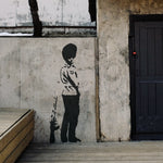 Load image into Gallery viewer, Banksy Pissing Guard Stencil
