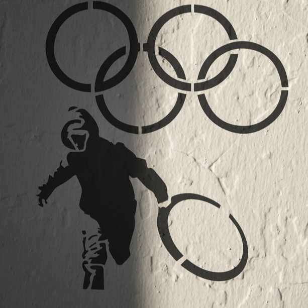 Banksy Olympic Rings Stencil