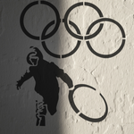 Load image into Gallery viewer, Banksy Olympic Rings Stencil
