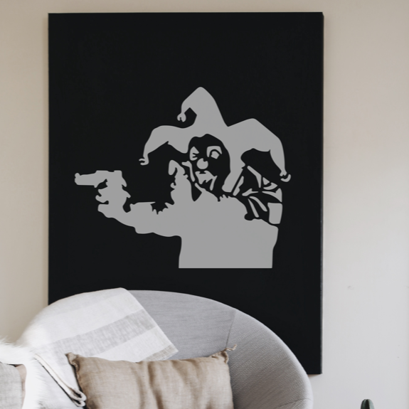 Banksy Insane Clown Stencil