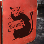 Load image into Gallery viewer, Banksy Rat You Lie Stencil
