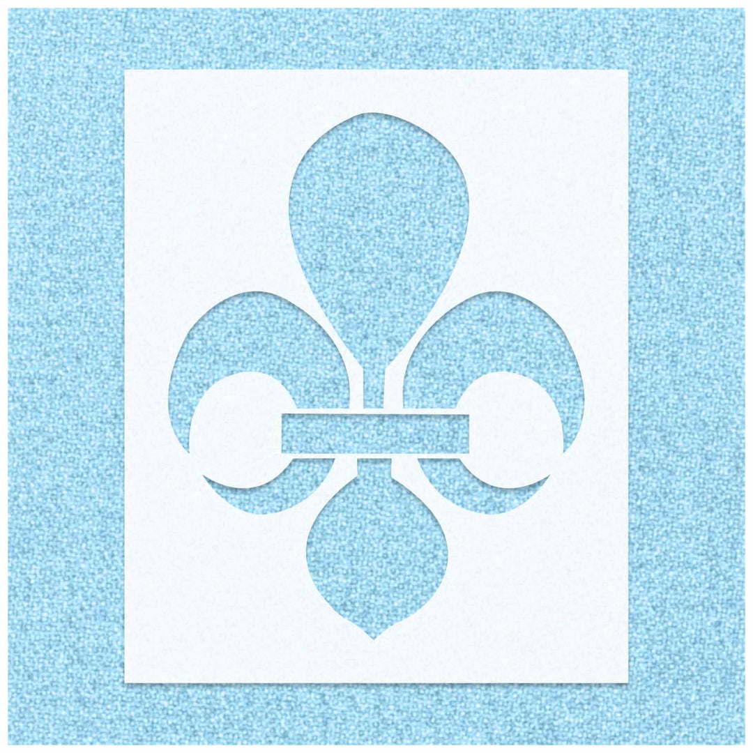 Fleur De Lis Stencil Rounded