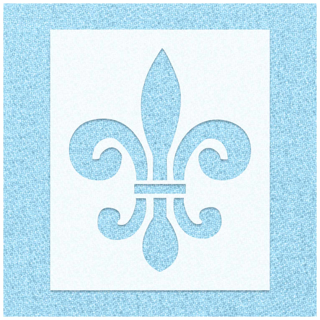 Spiral Fleur De Lis Stencil