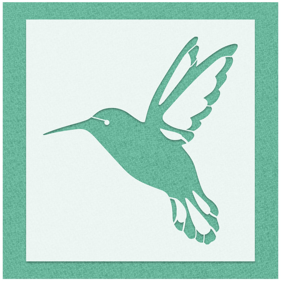 Smple Flying Hummingbird Stencil