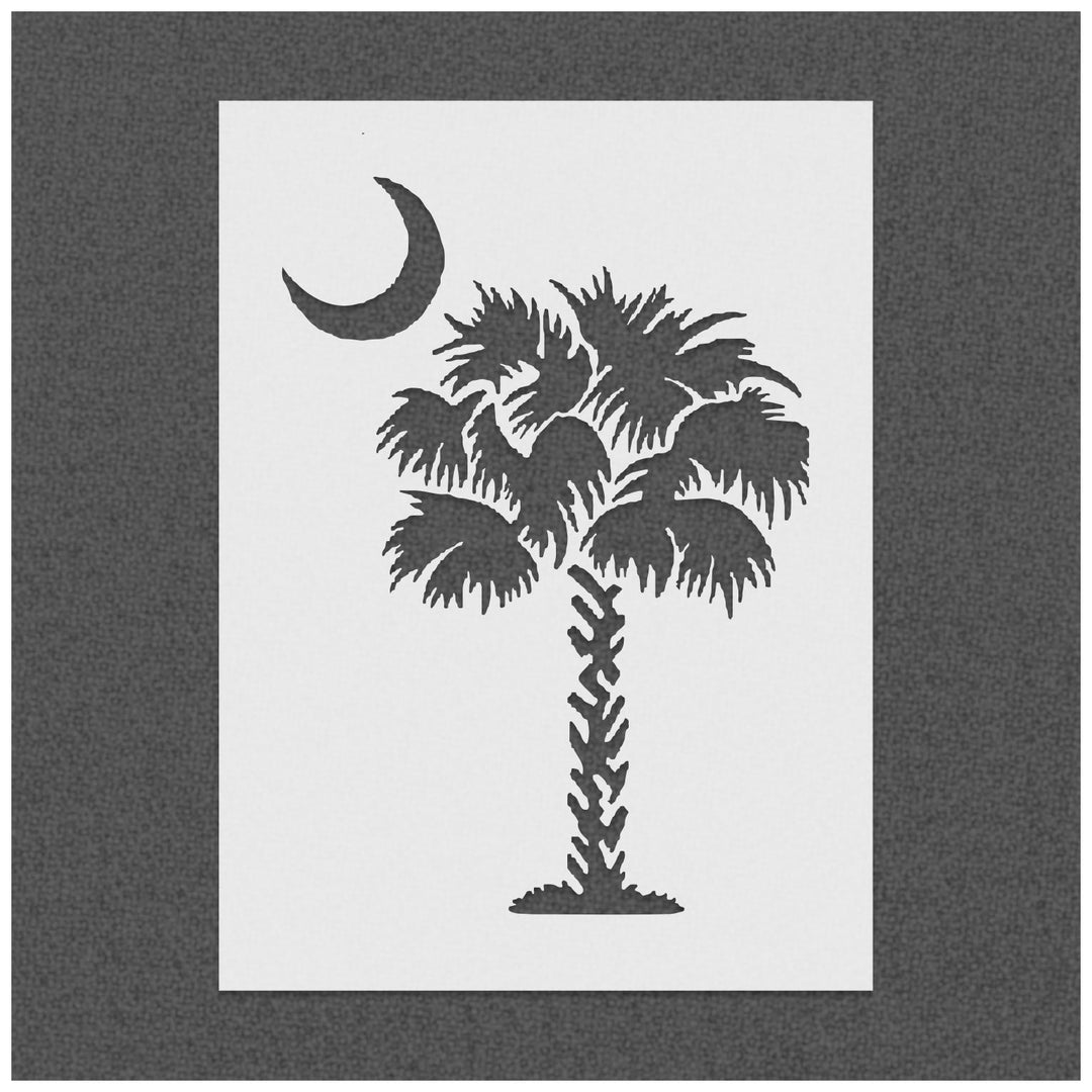 Palmetto Tree and Moon Stencil