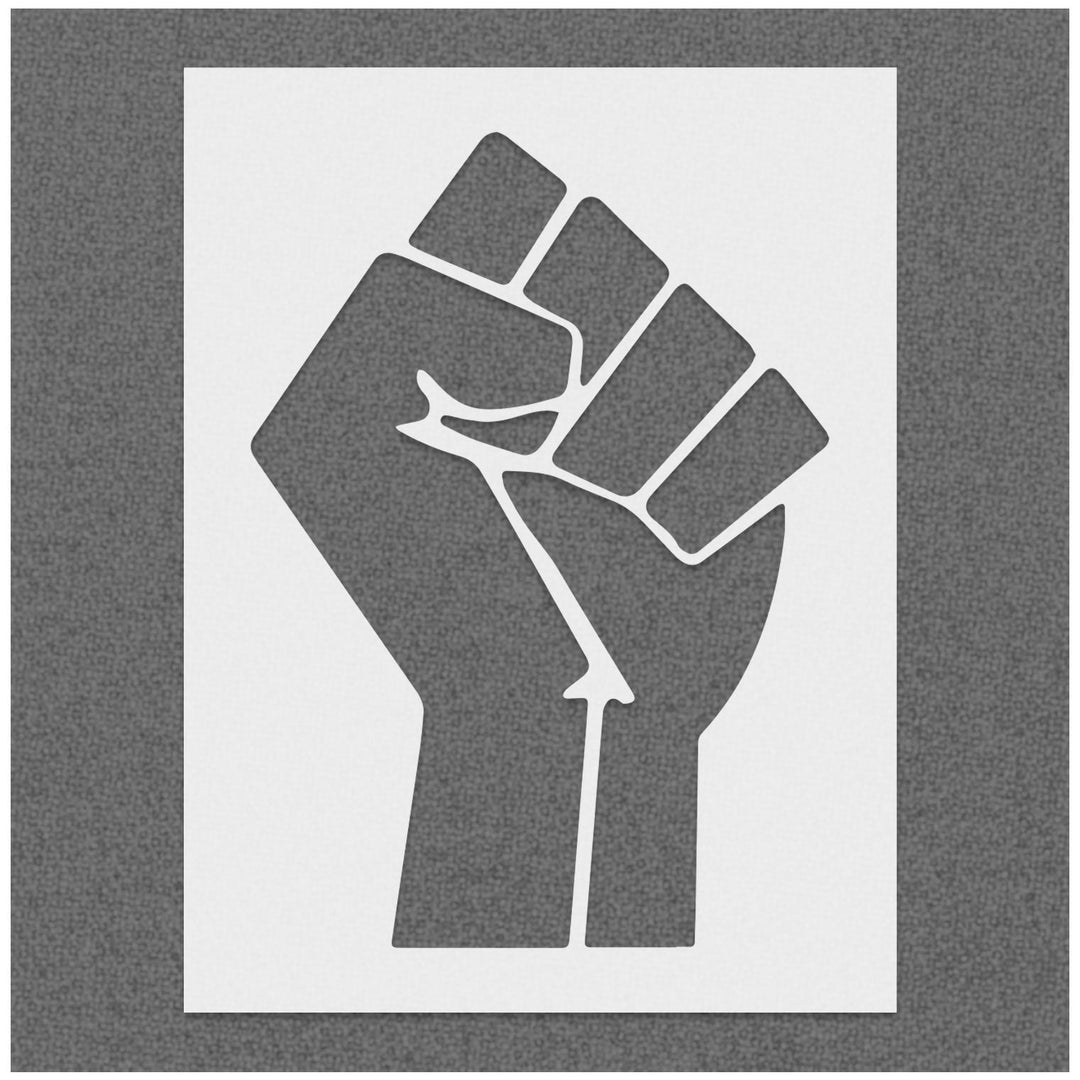 Raised Fist Stencil