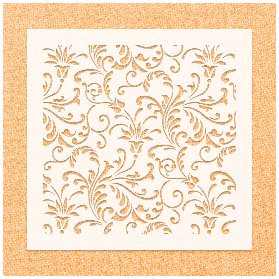 Seamless Floral Pattern Stencil