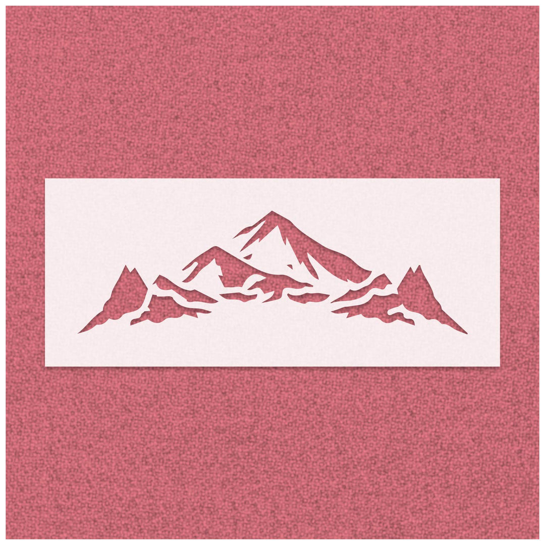 Snowy Mountain Stencil