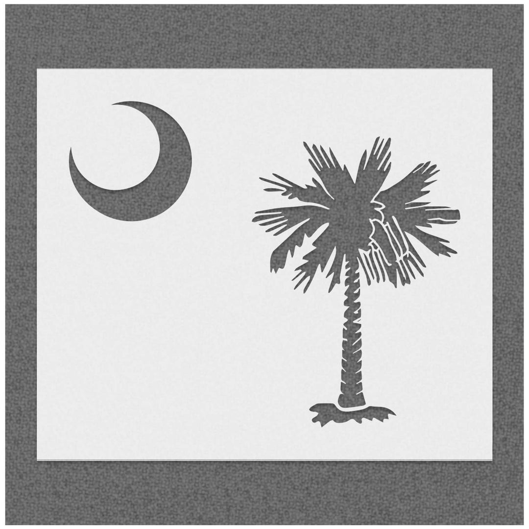 South Carolina State Flag Palmetto Tree Stencil