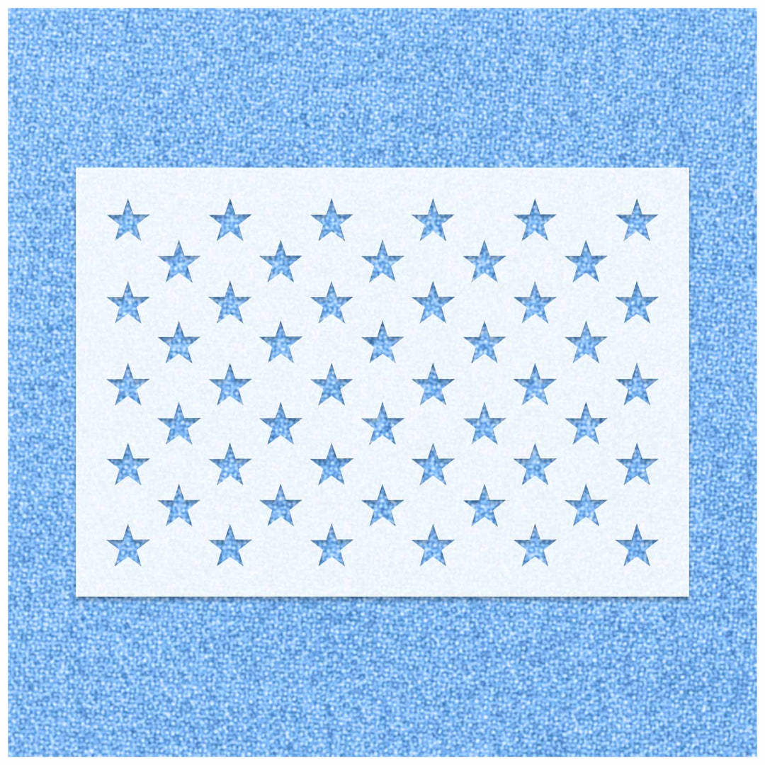 USA Flag 50 Stars Stencil